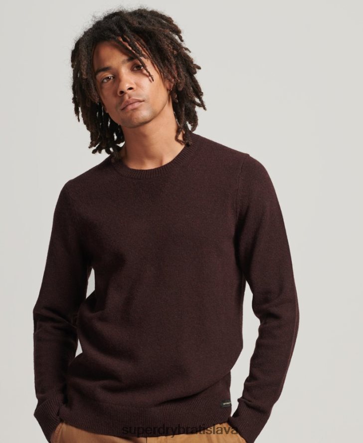 Superdry muži Jahňacia vlna posádky jumper 6B4ZTR1284 oblečenie hnedá