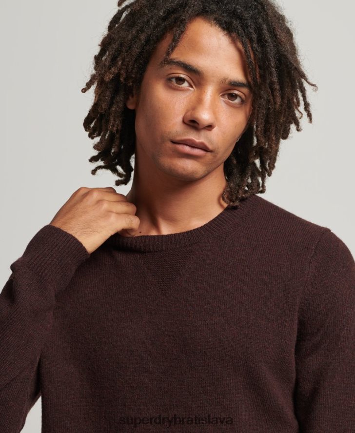 Superdry muži Jahňacia vlna posádky jumper 6B4ZTR1284 oblečenie hnedá