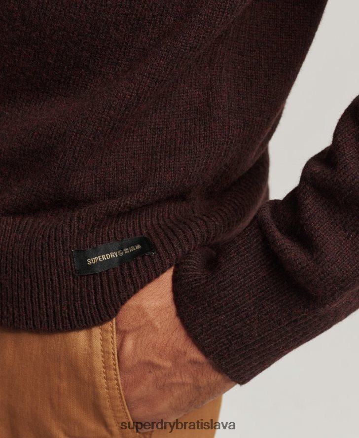 Superdry muži Jahňacia vlna posádky jumper 6B4ZTR1284 oblečenie hnedá