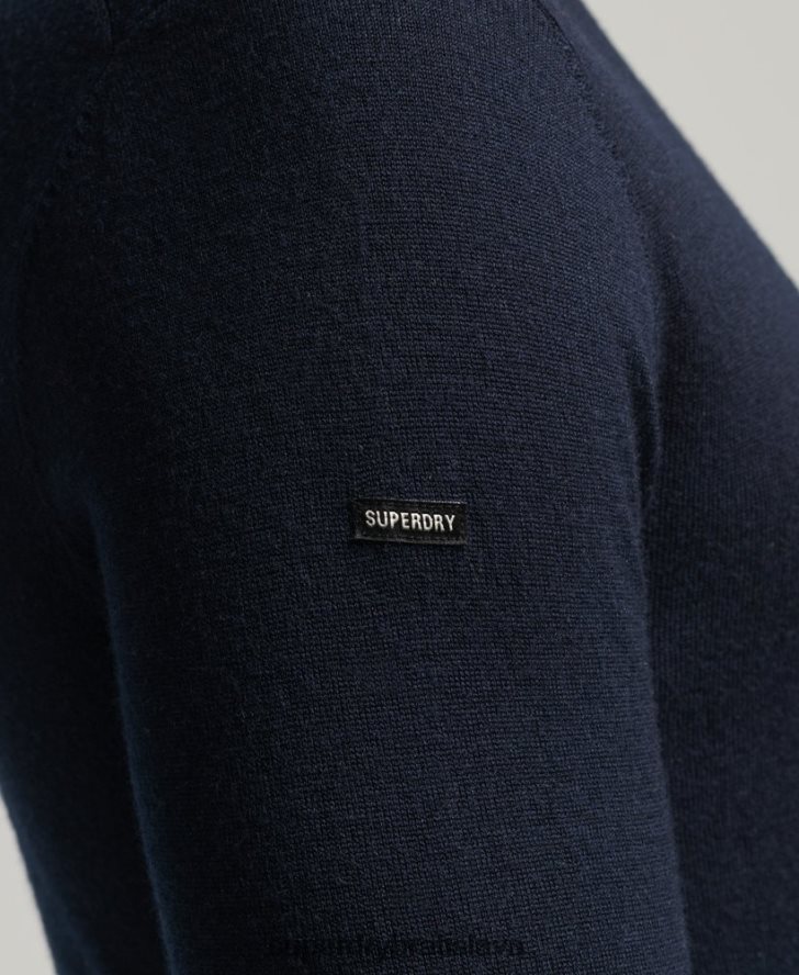 Superdry muži Studios merino sveter s rolákom 6B4ZTR1274 oblečenie námorníctvo