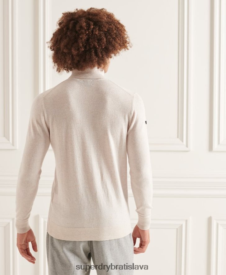 Superdry muži Studios sveter z jahňacej vlny 6B4ZTR1328 oblečenie biely