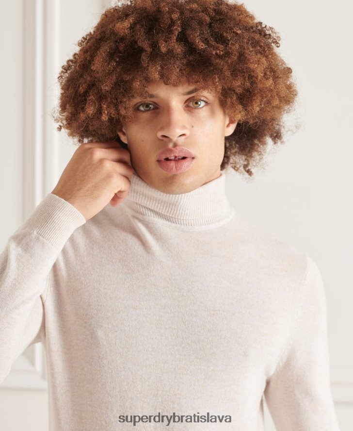 Superdry muži Studios sveter z jahňacej vlny 6B4ZTR1328 oblečenie biely