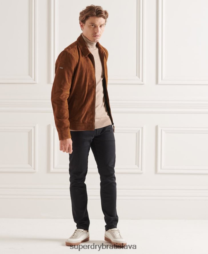 Superdry muži Studios sveter z jahňacej vlny 6B4ZTR5319 oblečenie hnedá