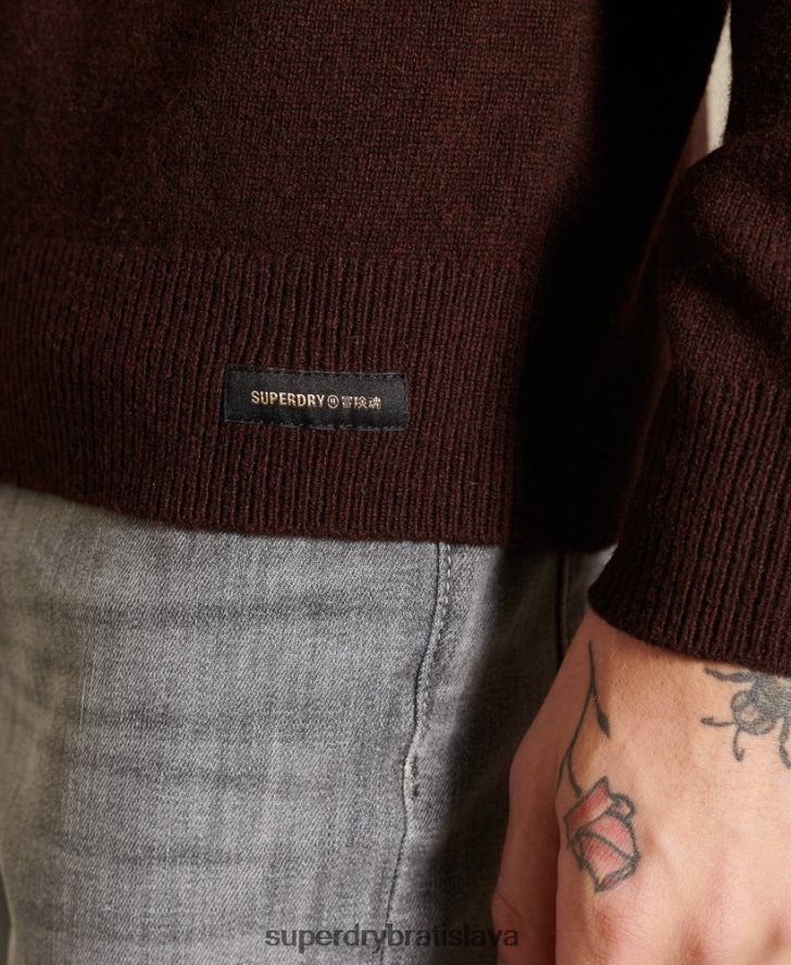 Superdry muži Ľahký overal z jahňacej vlny 6B4ZTR5292 oblečenie hnedá
