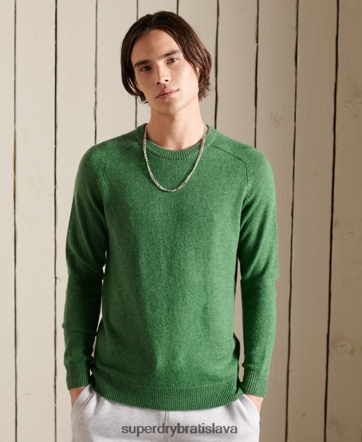 Superdry muži harlo crew jumper 6B4ZTR5283 oblečenie zelená