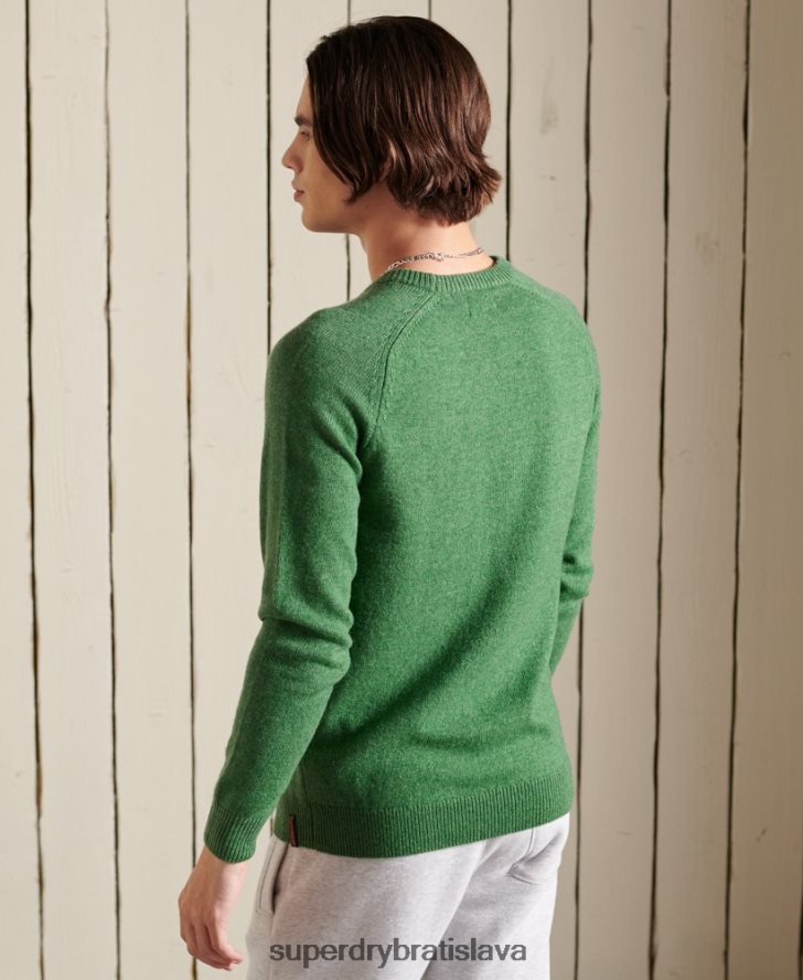 Superdry muži harlo crew jumper 6B4ZTR5283 oblečenie zelená