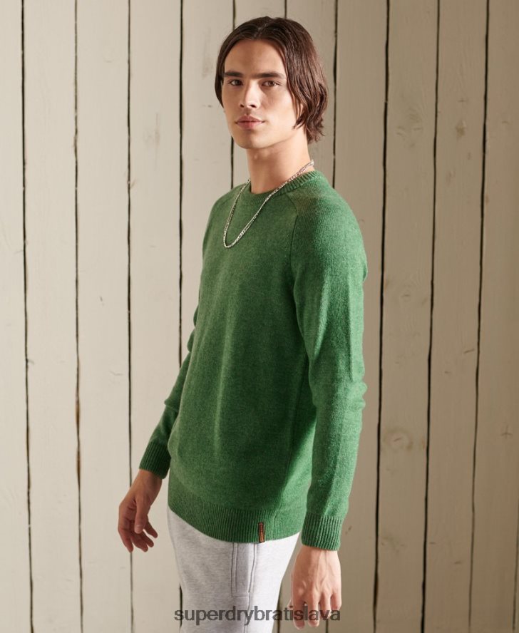Superdry muži harlo crew jumper 6B4ZTR5283 oblečenie zelená