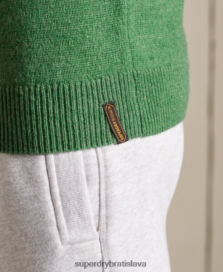 Superdry muži harlo crew jumper 6B4ZTR5283 oblečenie zelená