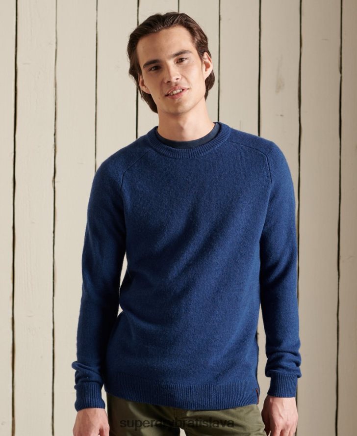 Superdry muži harlo crew jumper 6B4ZTR5284 oblečenie tmavomodrá