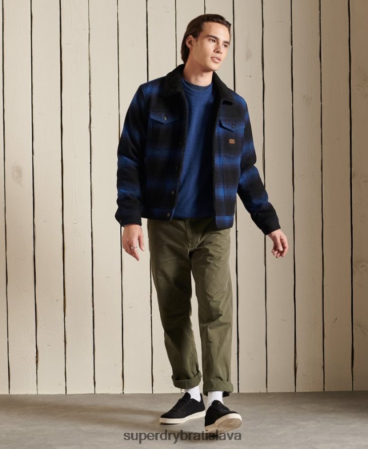 Superdry muži harlo crew jumper 6B4ZTR5284 oblečenie tmavomodrá