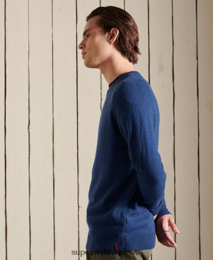 Superdry muži harlo crew jumper 6B4ZTR5284 oblečenie tmavomodrá