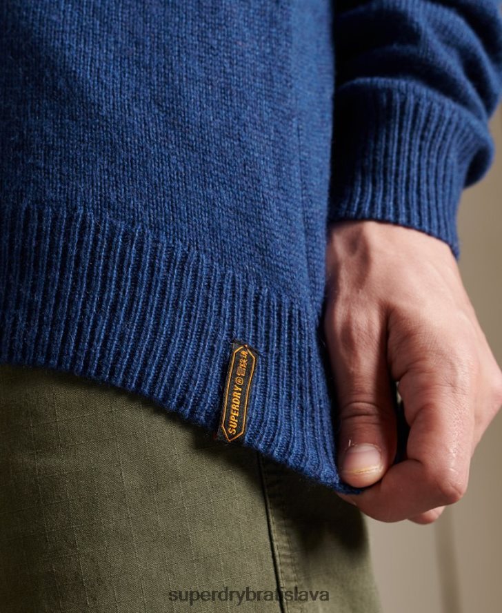 Superdry muži harlo crew jumper 6B4ZTR5284 oblečenie tmavomodrá