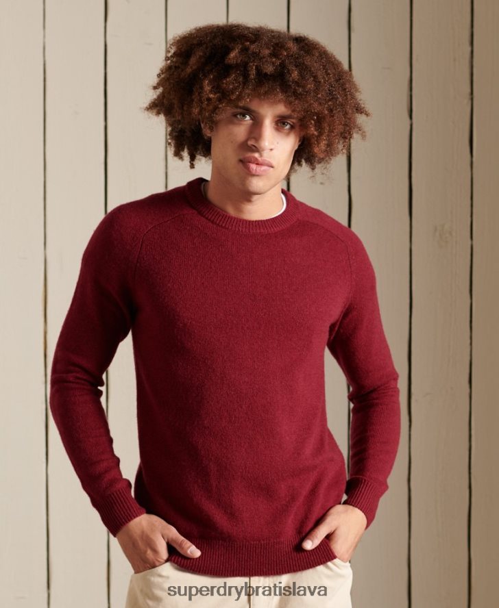 Superdry muži harlo crew jumper 6B4ZTR5302 oblečenie červená