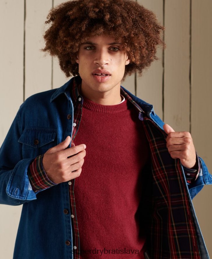 Superdry muži harlo crew jumper 6B4ZTR5302 oblečenie červená