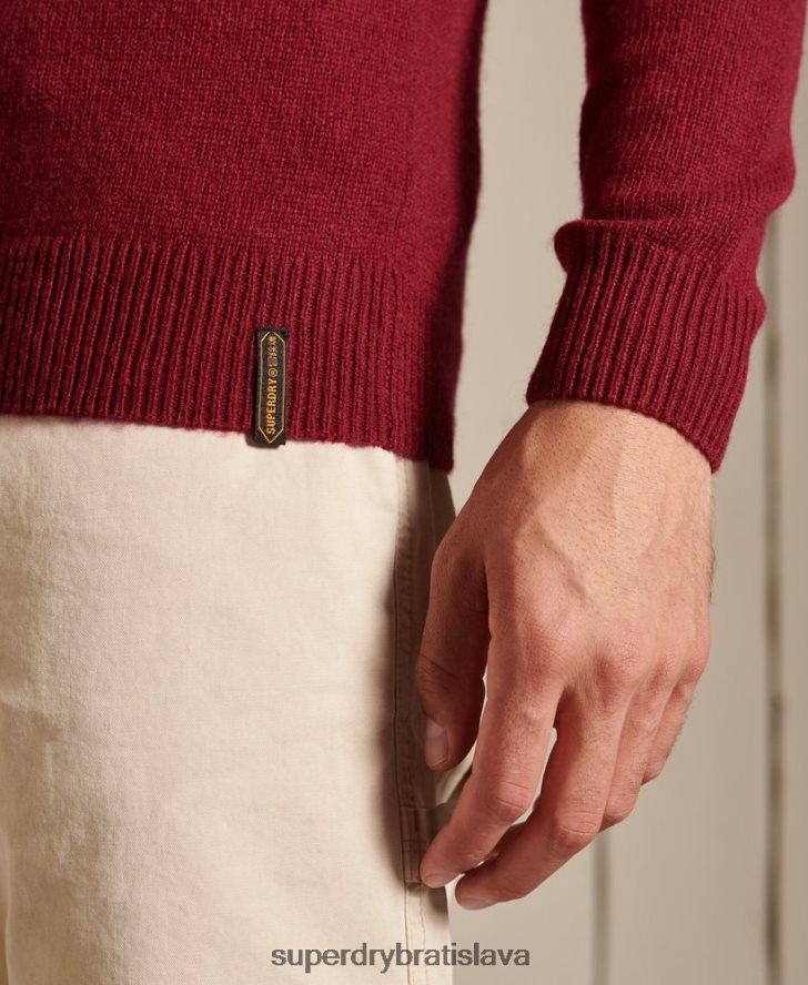 Superdry muži harlo crew jumper 6B4ZTR5302 oblečenie červená
