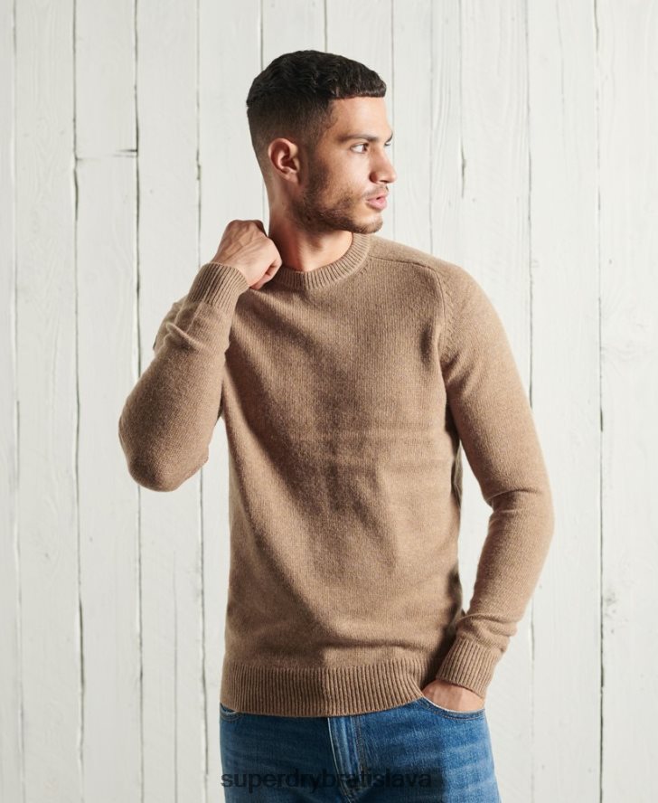 Superdry muži harlo crew jumper 6B4ZTR5307 oblečenie béžová
