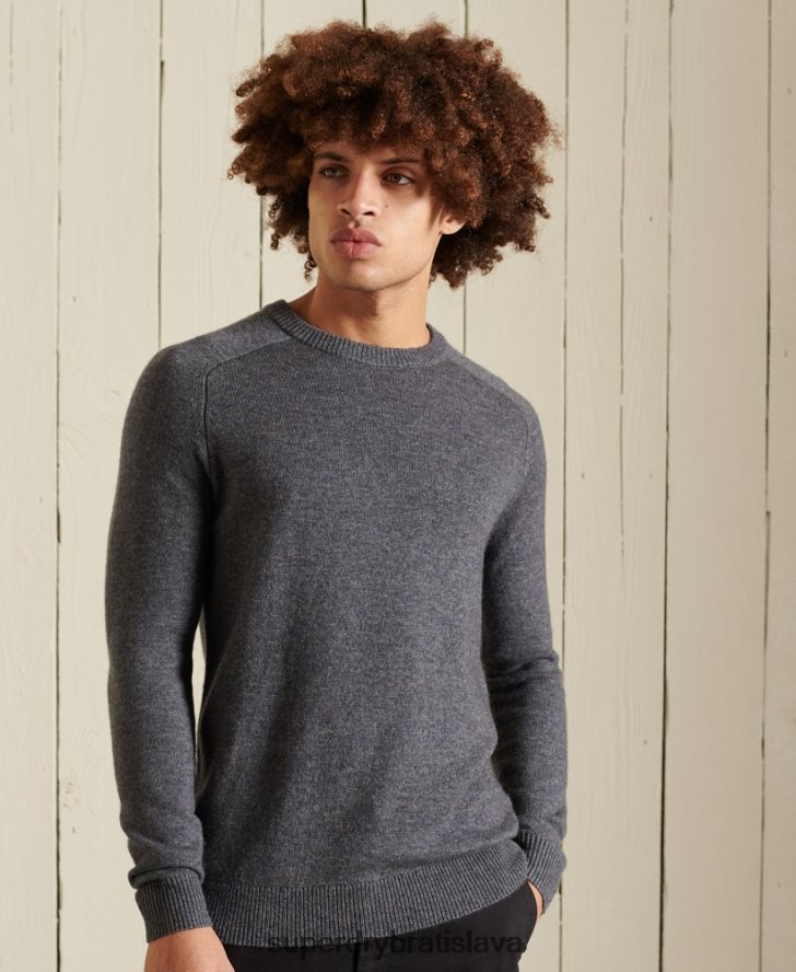 Superdry muži harlo crew jumper 6B4ZTR5309 oblečenie sivá