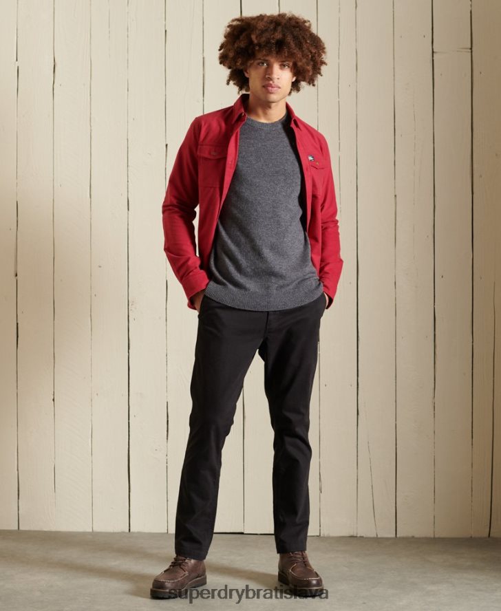 Superdry muži harlo crew jumper 6B4ZTR5309 oblečenie sivá