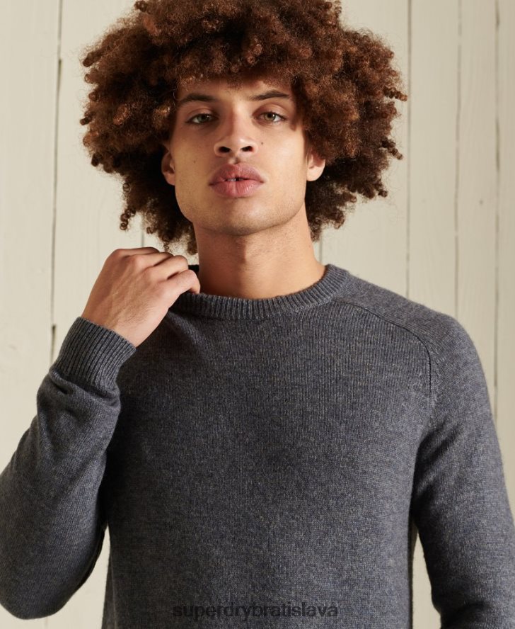 Superdry muži harlo crew jumper 6B4ZTR5309 oblečenie sivá