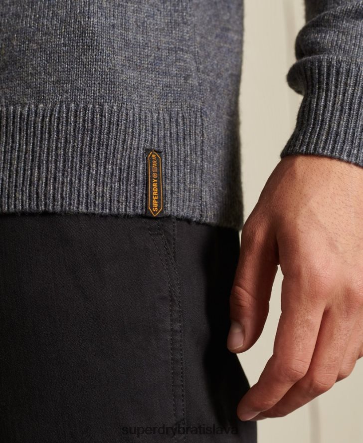 Superdry muži harlo crew jumper 6B4ZTR5309 oblečenie sivá