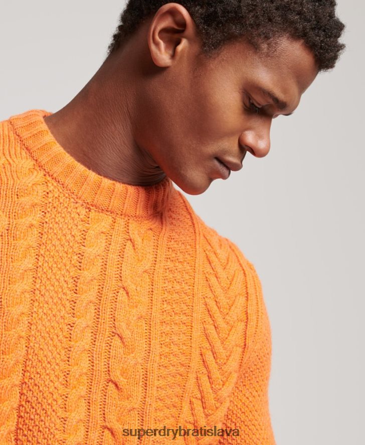 Superdry muži jacob crew jumper 6B4ZTR1250 oblečenie oranžová
