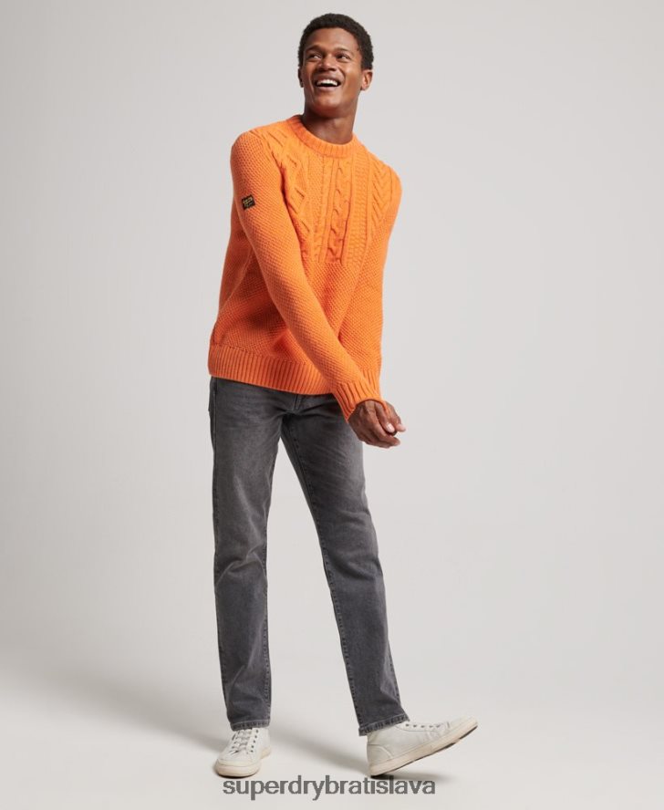 Superdry muži jacob crew jumper 6B4ZTR1250 oblečenie oranžová