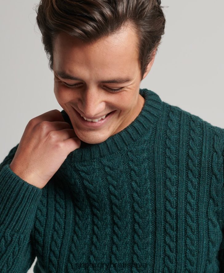 Superdry muži jacob crew jumper 6B4ZTR1280 oblečenie zelená