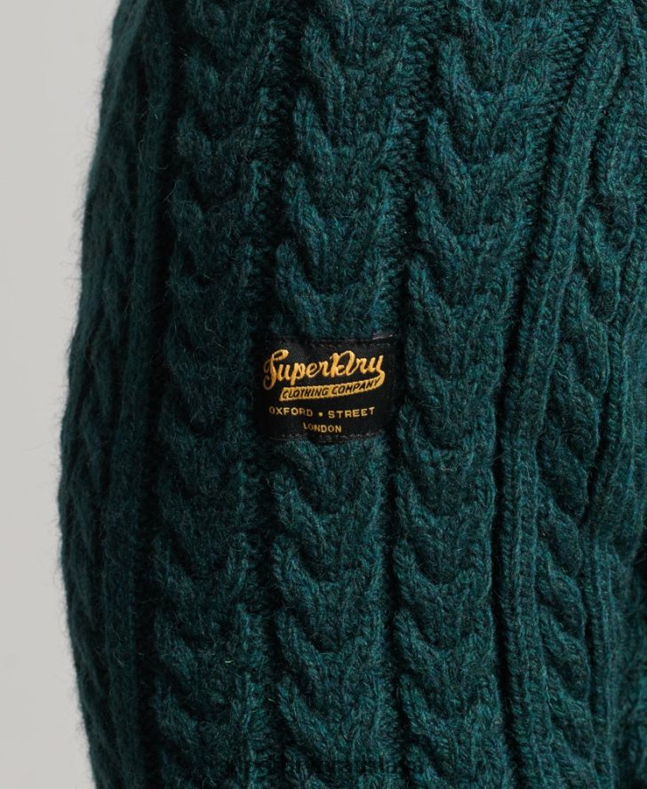 Superdry muži jacob crew jumper 6B4ZTR1280 oblečenie zelená