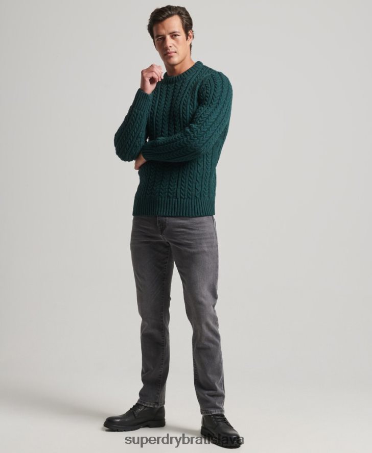 Superdry muži jacob crew jumper 6B4ZTR1280 oblečenie zelená