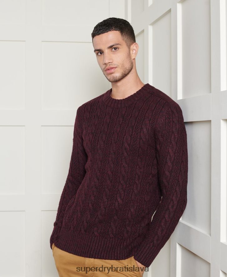 Superdry muži jacob crew jumper 6B4ZTR5347 oblečenie červená
