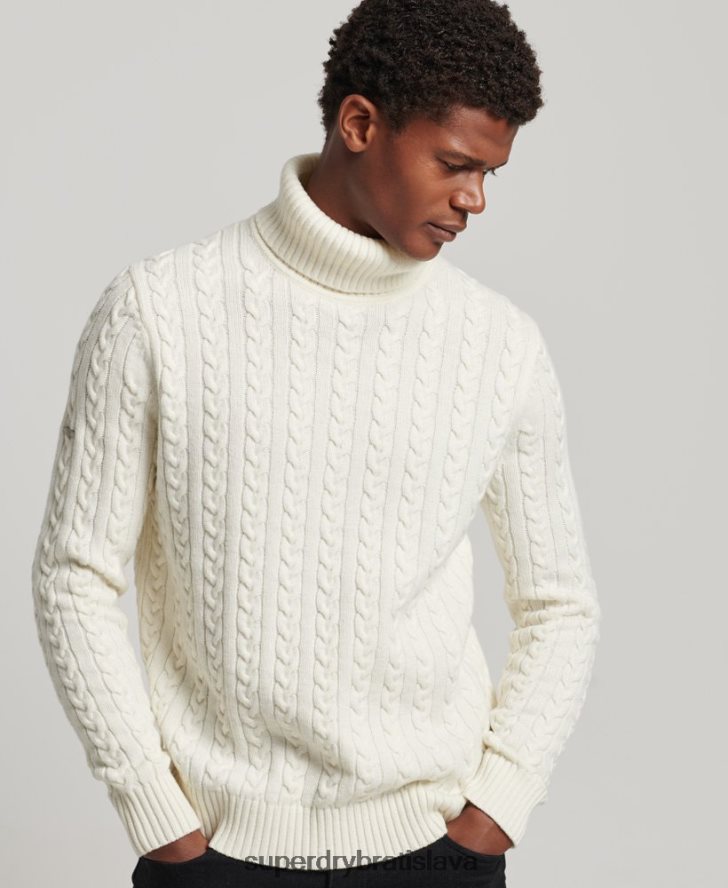 Superdry muži káblový prepojka na krk 6B4ZTR1245 oblečenie krém