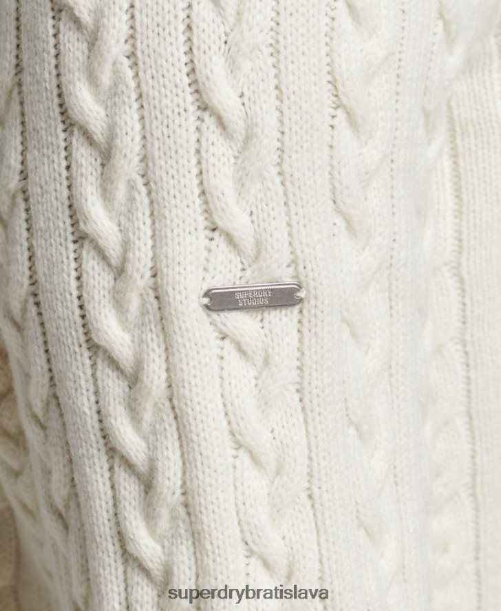 Superdry muži káblový prepojka na krk 6B4ZTR1245 oblečenie krém