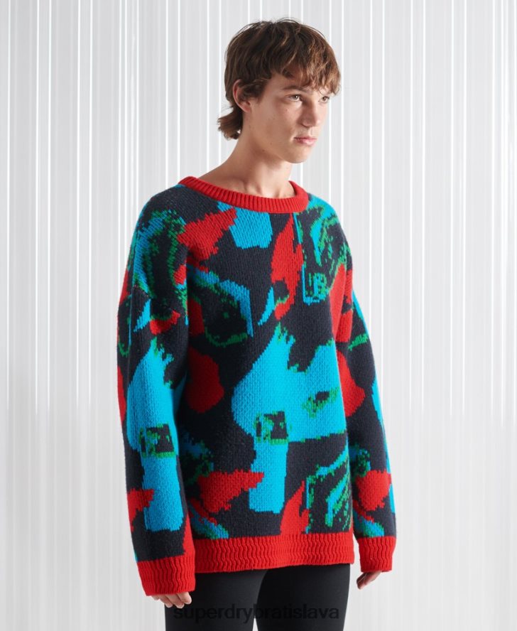 Superdry muži limitovaná edícia sdx futbalového camo jumperu 6B4ZTR5350 oblečenie multi
