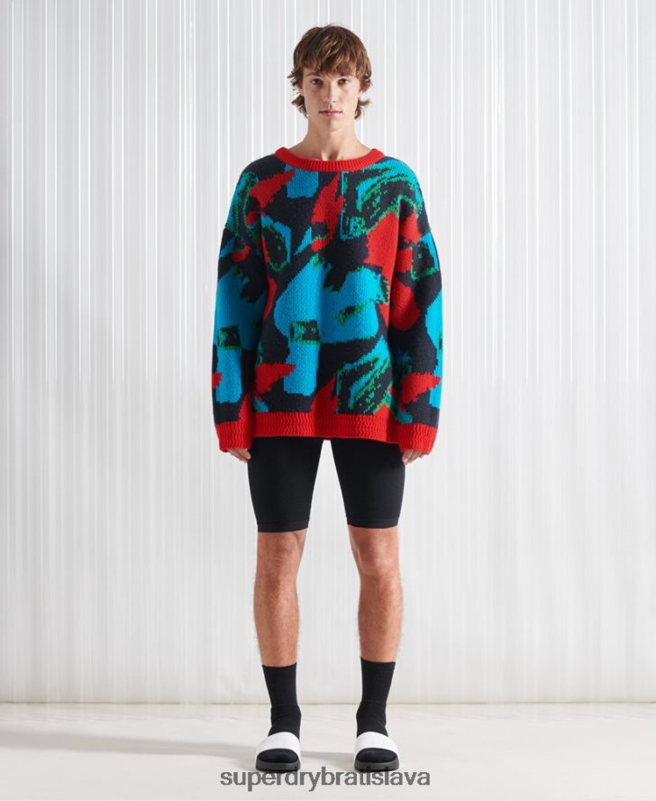 Superdry muži limitovaná edícia sdx futbalového camo jumperu 6B4ZTR5350 oblečenie multi