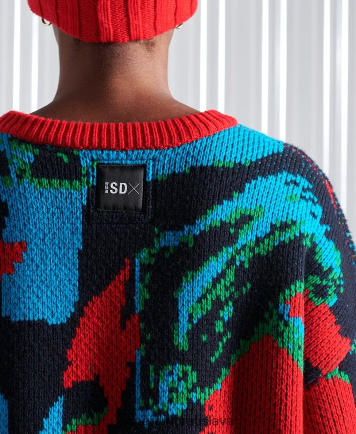 Superdry muži limitovaná edícia sdx futbalového camo jumperu 6B4ZTR5350 oblečenie multi