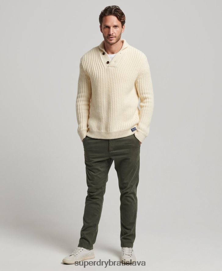 Superdry muži šálový sveter 6B4ZTR5258 oblečenie krém
