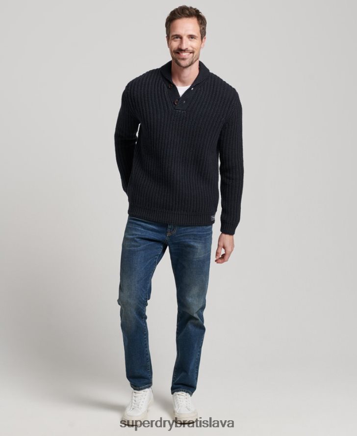 Superdry muži šálový sveter 6B4ZTR5272 oblečenie námorníctvo
