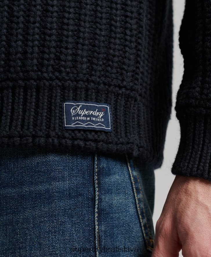 Superdry muži šálový sveter 6B4ZTR5272 oblečenie námorníctvo