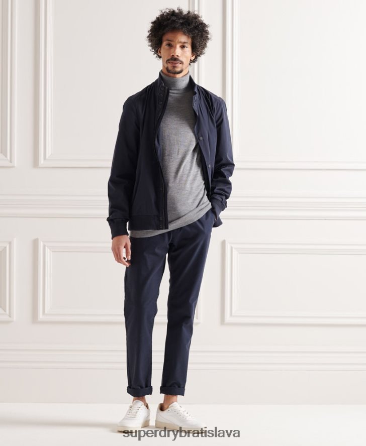 Superdry muži merino rolák 6B4ZTR1335 oblečenie svetlo šedá