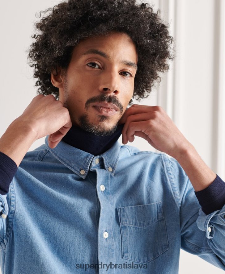 Superdry muži merino rolák 6B4ZTR1346 oblečenie námorníctvo