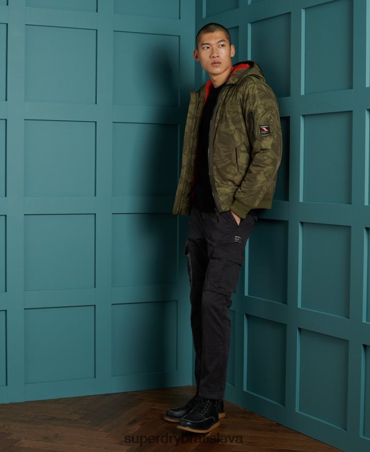 Superdry muži nevyhnutný bavlnený sveter 6B4ZTR5291 oblečenie čierna