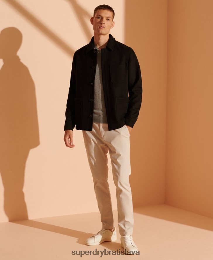 Superdry muži oranžový sveter s véčkovým výstrihom 6B4ZTR1364 oblečenie sivá