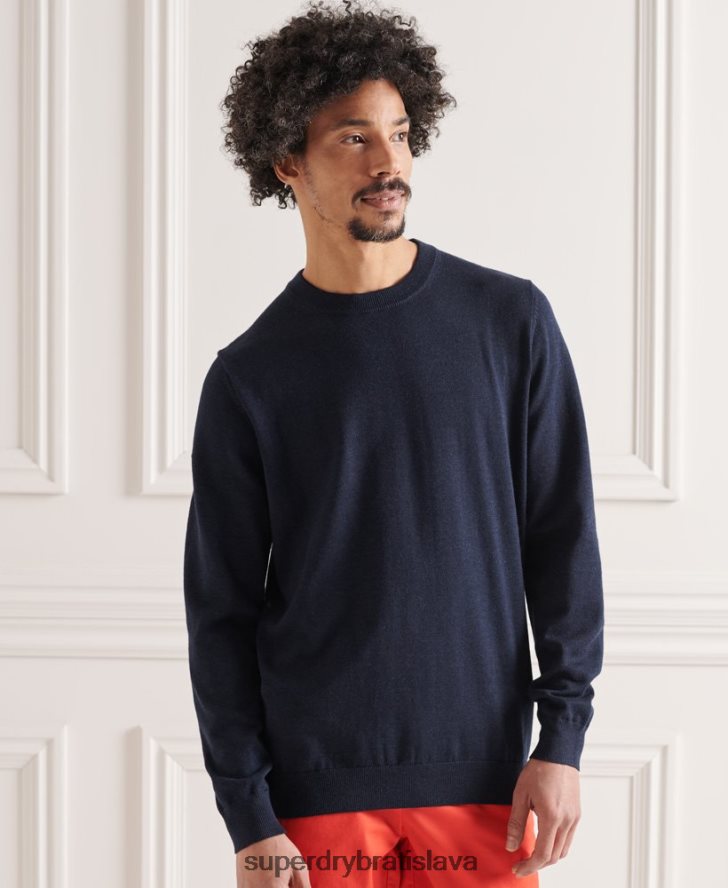 Superdry muži pletený sveter coolmax crew 6B4ZTR1343 oblečenie námorníctvo