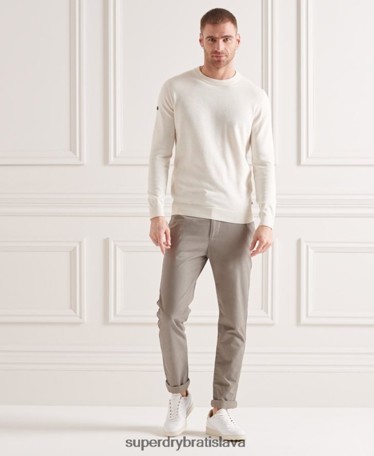 Superdry muži pletený sveter coolmax crew 6B4ZTR5353 oblečenie krém