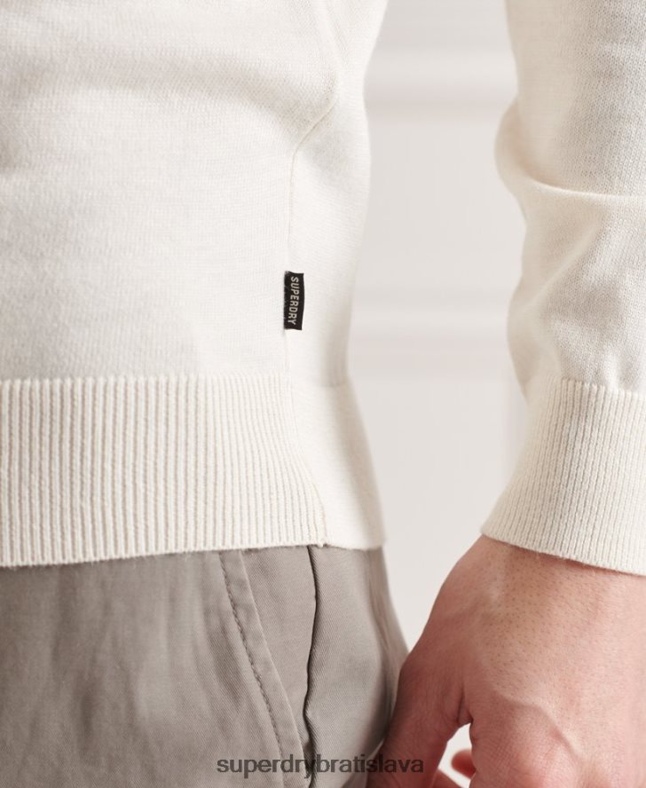 Superdry muži pletený sveter coolmax crew 6B4ZTR5353 oblečenie krém