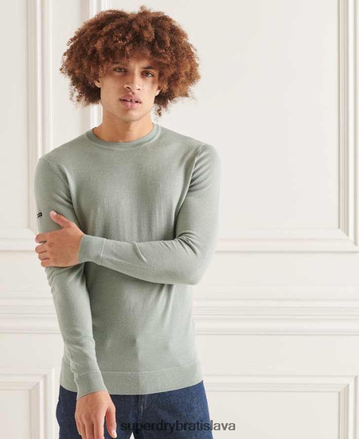 Superdry muži studios merino crew jumper 6B4ZTR1315 oblečenie tmavošedý