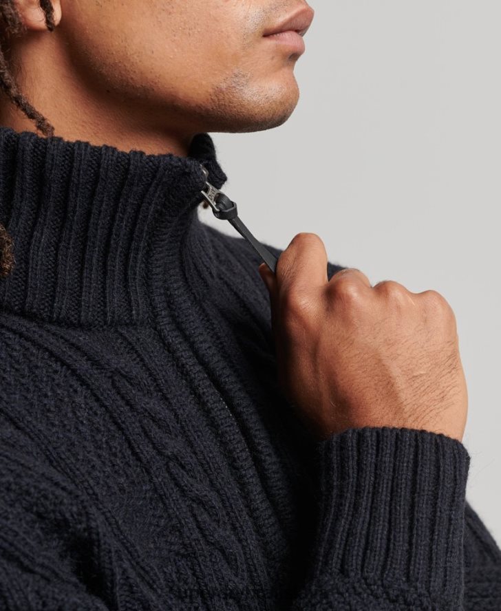 Superdry muži sveter jacob henley 6B4ZTR5268 oblečenie námorníctvo
