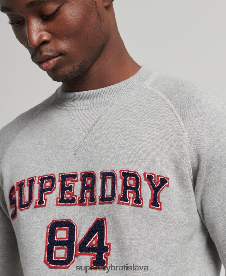 Superdry muži univerzitný posádkový skokan 6B4ZTR1248 oblečenie sivá