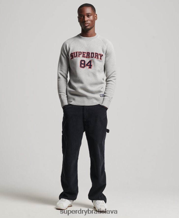 Superdry muži univerzitný posádkový skokan 6B4ZTR1248 oblečenie sivá