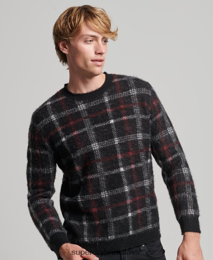 Superdry muži vzor posádky jumper 6B4ZTR1279 oblečenie čierna